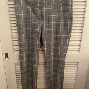 Grey White Plaid Dress Pants